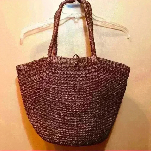 NWT! Croft & Barrow Embroidered Straw Tote Bag. - Picture 5 of 5